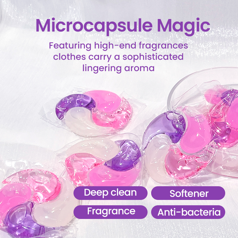 New 4 in 1 Disposable Nature Scented Laundry Detergent Beads Soap Capsules Washing Pods for Apparel Use