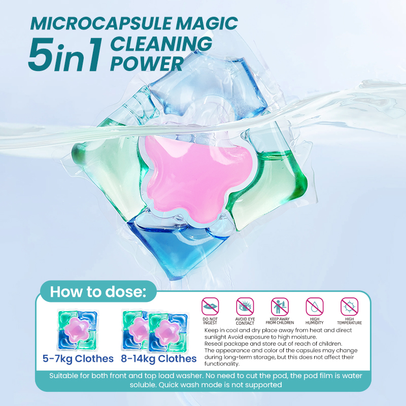 GreenLem 5-in-1 Disposable Liquid Capsules Lasting Fragrance Organic Apparel Laundry Detergent Pods Manufacturers Wholesale(pic6)
