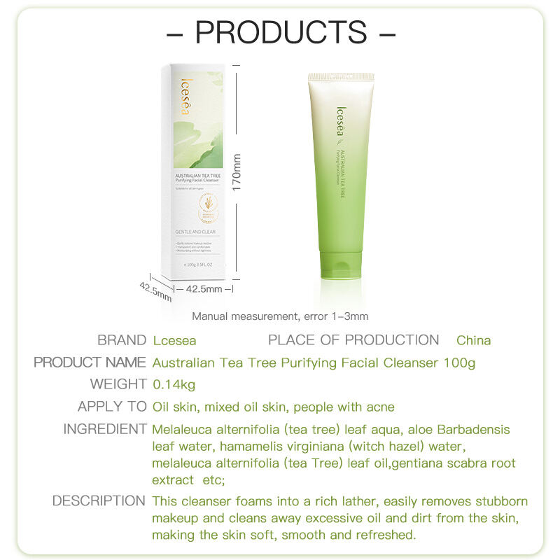 Australian Tea Tree Cleansing Milk Facial cleansing Control oil and eliminate acne Facial cleanser(pic7) Australian Tea Tree Cleanser for Oily Skin, Facial Oil Control, Deep Cleansing for Men and Women(pic7)