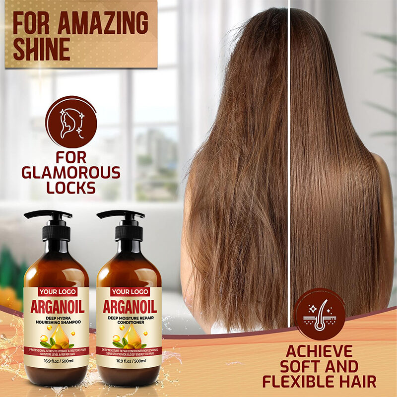 Natural Vegan Herbal Argan Oil Shampoo Conditioner Liquid Refreshing Anti-Frizz Hair Treatment Unisex Concentrated Formula(pic3)