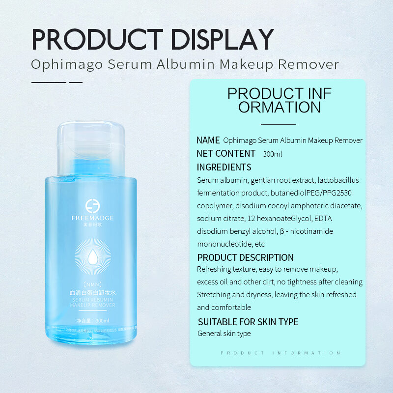 Freemadge Serum Protein Makeup Remover for Any Skin, Remove Makeup, gentle not to hurt the skin for Men and Women(pic7)