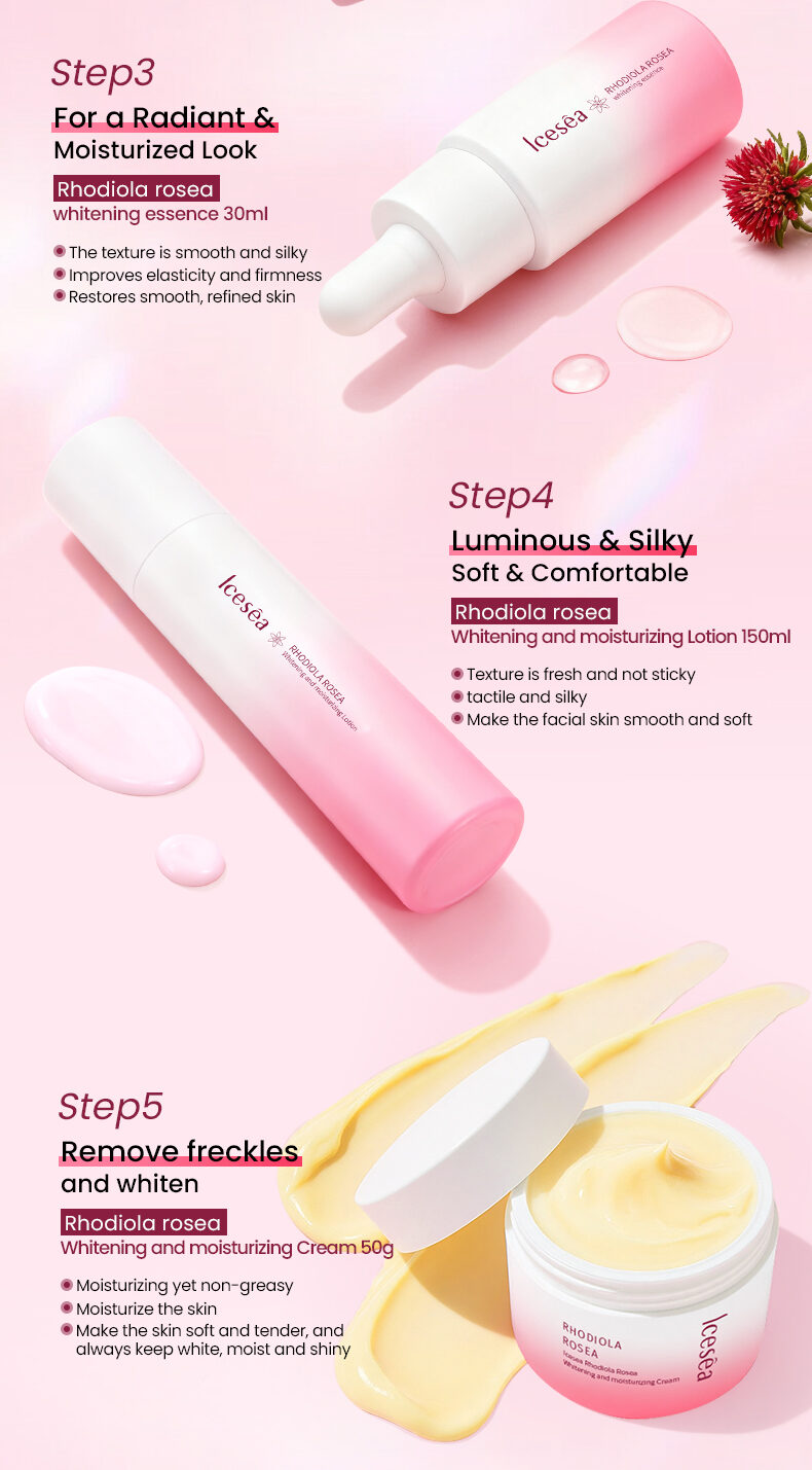 Rhodiola Root Whitening Luxurious Facial Set-Deep Cleansing Even Skin Tone Reduce Blemishes-5 Steps Routine for All Skin Types(pic8) Rhodiola Root Whitening Luxurious Facial Set-Deep Cleansing Even Skin Tone Reduce Blemishes-5 Steps Routine for All Skin Types(pic8)