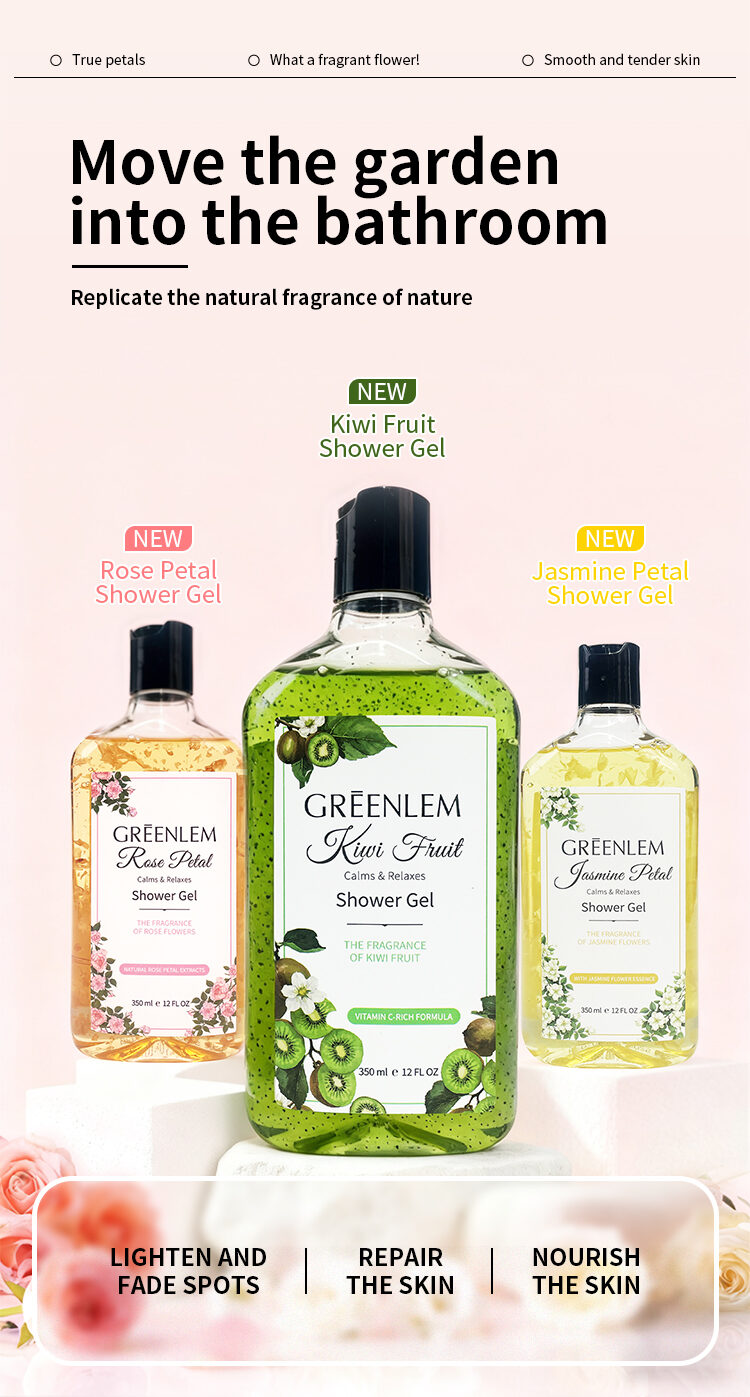 GREENLEM Private Label Skin Care Set for Adults Fragrance Whitening Moisturizing Body Wash Shower Gel 350ml(pic1)