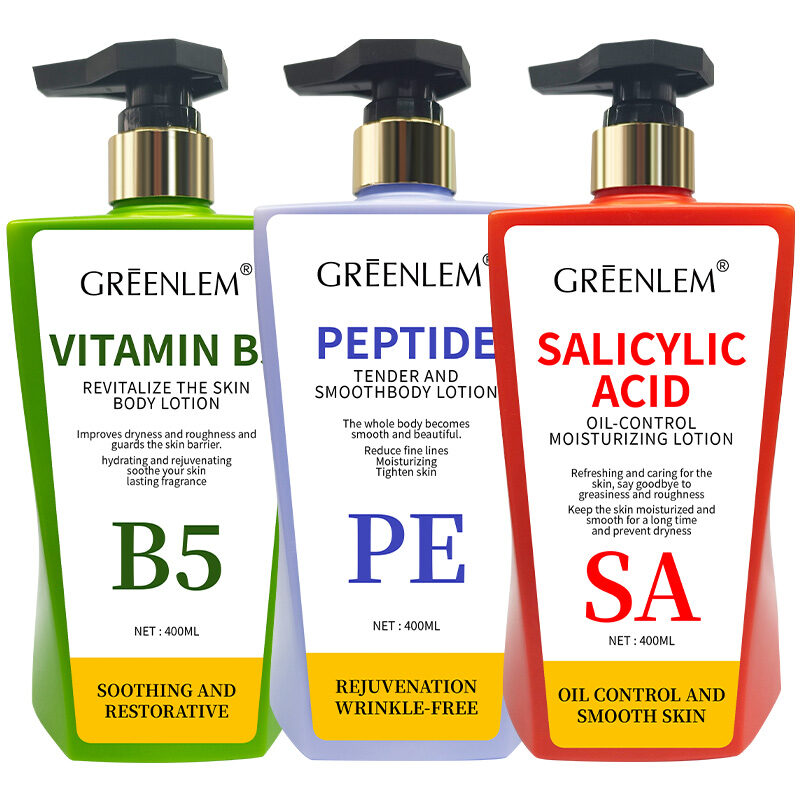 Body Lotion Set of 3: Vitamin B5 for Repair, Peptide for Firming, Salicylic Acid for Smoothing Skin(pic1) Body Lotion Set of 3: Vitamin B5 for Repair, Peptide for Firming, Salicylic Acid for Smoothing Skin(pic1)