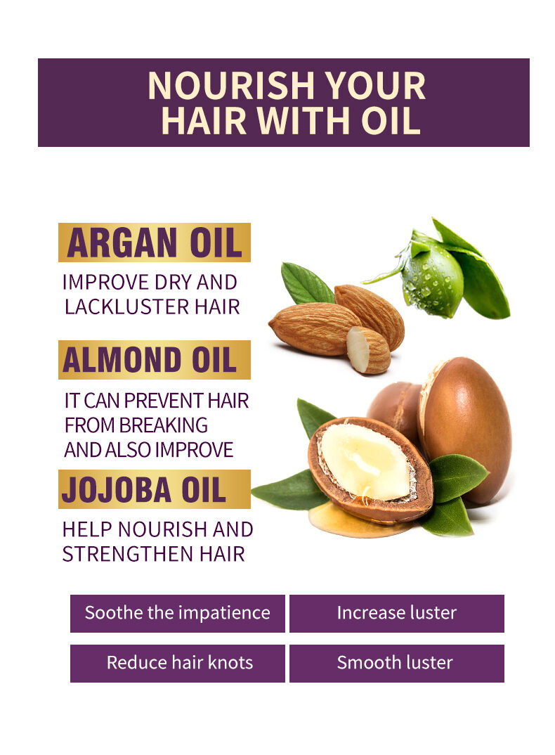 Professional Grade Nut Oil Hair Serum Smoothing & Nourishing Frizz Control & Heat Protection Repair for Dry Damaged Hair(pic4)