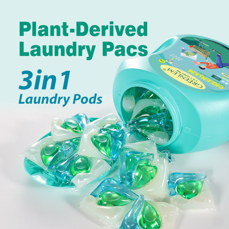 Best Quality Disposable 3-in-1 and 5-in-1 YellowLaundry Pods Softening Gel Detergent for ClothesLoW MOQ Acceptable(pic1)