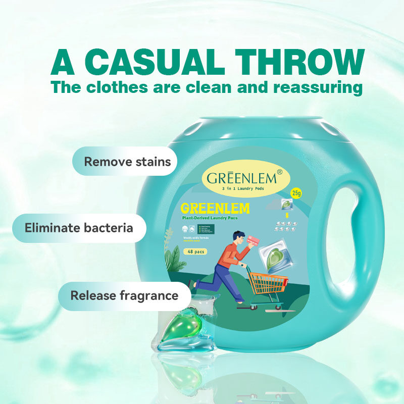 Custom Plant-Based Laundry Detergent Pods | 80%+ Active Agents | Powerful Stain Removal & Eco-Friendly | OEM/ODM Supported(pic5)