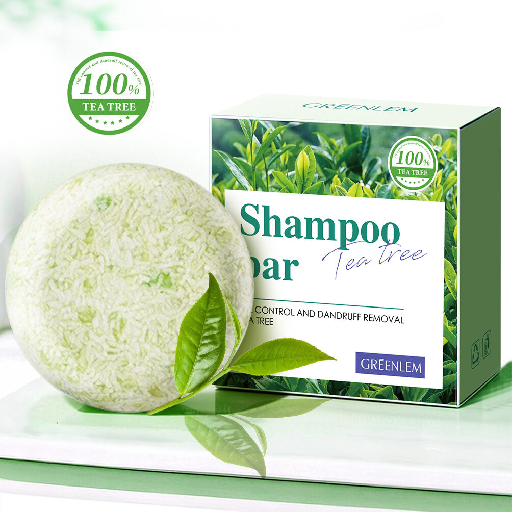 2026 New GreenLem Natural Tea Tree Oil Handmade Bar Soap Herbal for Anti-Hair Loss(pic2)