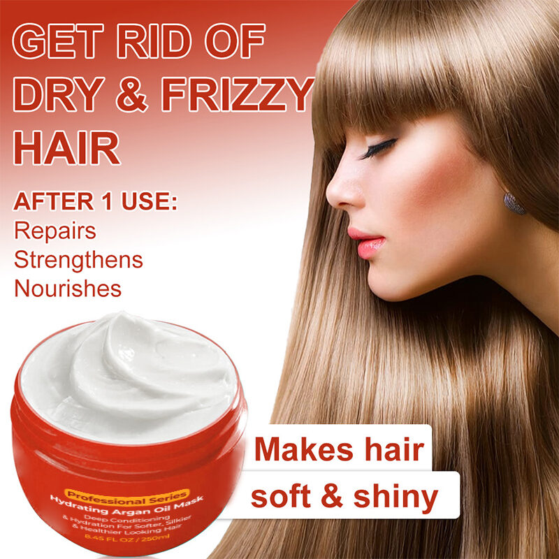 GreenLem Organic Argan Oil Hair Mask Natural Hydrating Deep Conditioner for Damaged Hair Hair-Repairing Feature(pic2)