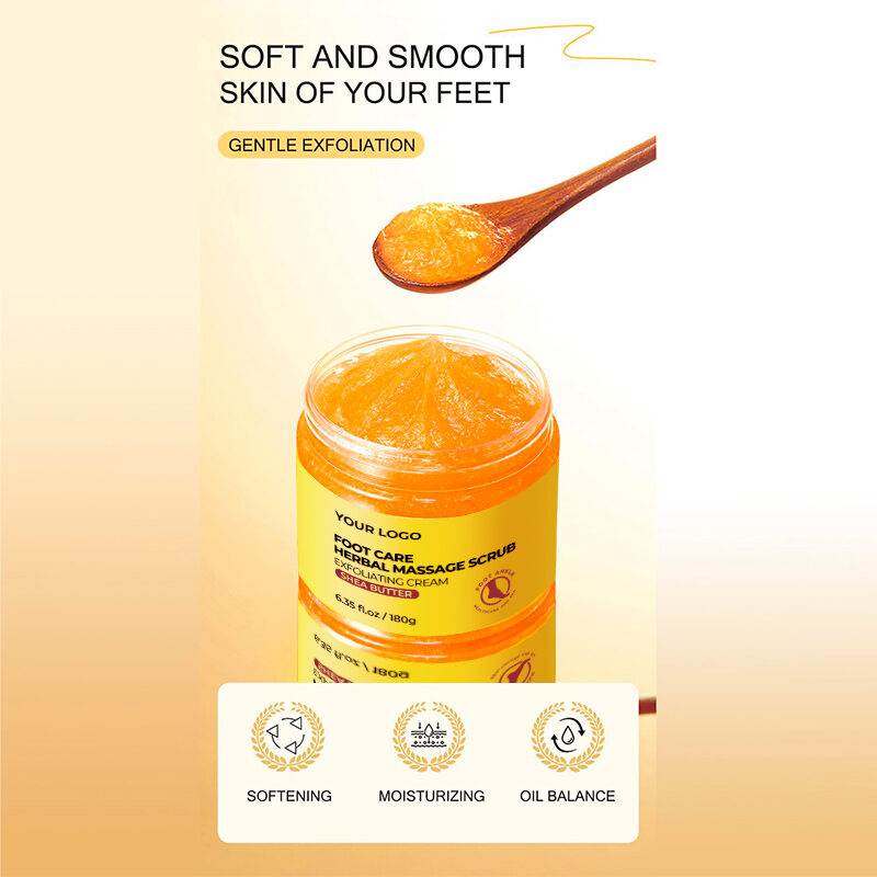 GreenLem Herbal Foot Care Massage Scrub & Exfoliating Cream with Shea Butter Gentle Exfoliation & Soothing Foot Revitalization(pic4)