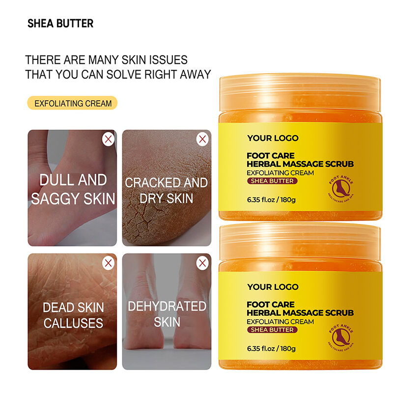 GreenLem Herbal Foot Care Massage Scrub & Exfoliating Cream with Shea Butter Gentle Exfoliation & Soothing Foot Revitalization(pic8)