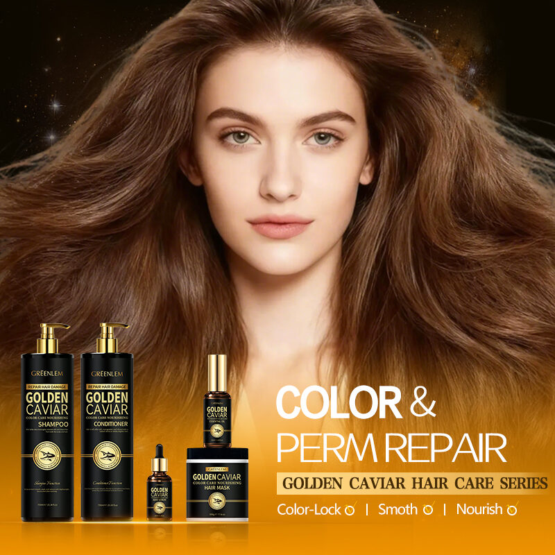 GreenLem Golden Caviar Anti-Dandruff Hair Shampoo Set Champu Para Cabello Natural Scalp Care Smoothing Shampoo for Damaged Hair(pic1)