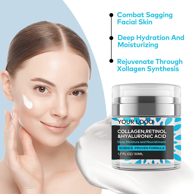Customized Korean Beauty Retinol Hyaluronic Acid Collagen Firming Skin Cream to Prevent Fine Lines for Glowing Skin(pic3) Customized Korean Beauty Retinol Hyaluronic Acid Collagen Firming Skin Cream to Prevent Fine Lines for Glowing Skin(pic3)