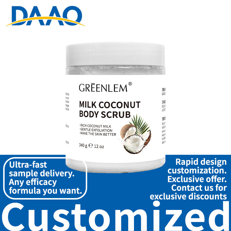 Milk & Coconut Body Scrub Exfoliant With Moisturizing Formula for Rough Skin Knees Elbows Daily Skincare(pic5)