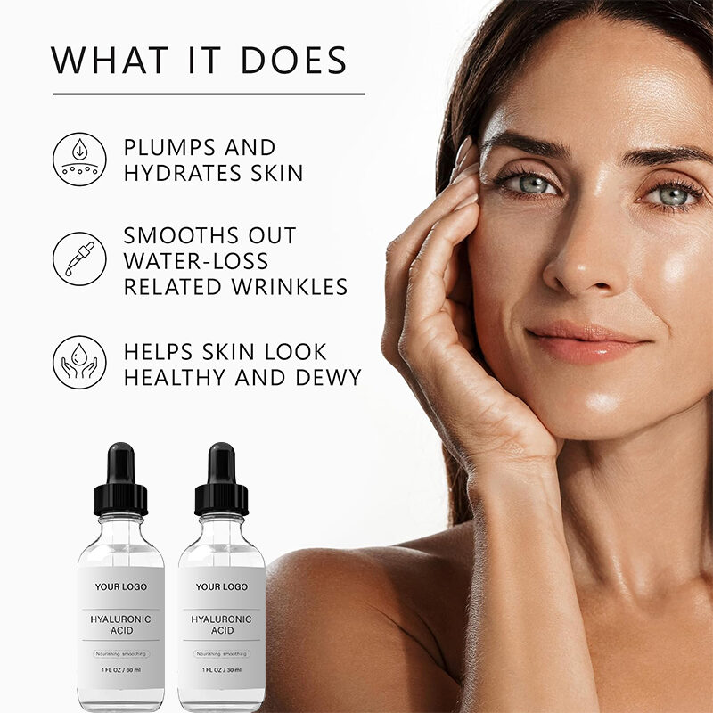 Wholesale Vegan Hyaluronic Acid Serum - Fragrance-Free Face Moisturizer with Collagen & Vitamin C for Skin Smoothing(pic3)