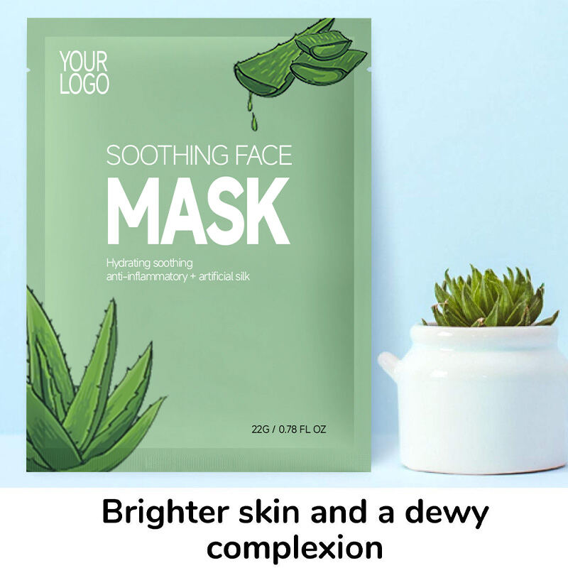 GreenLem OEM Manufacturers Multi-Effect Organic Herbal Whitening Vitamin C Facial Mask Sheet Deep Hydration Moisturizing(pic3)
