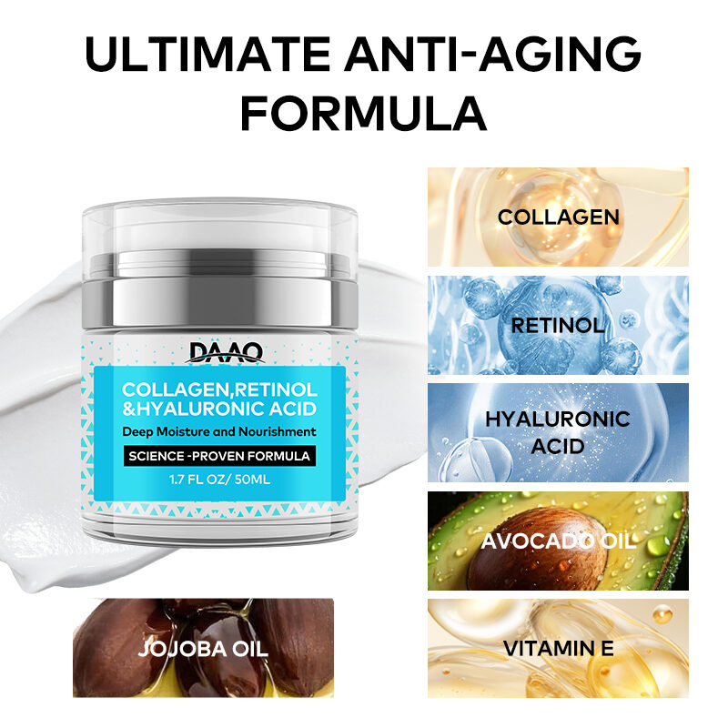 OEM Retinol Face Cream Moisturizing Firming Anti-Wrinkle Neck Cream with Collagen Hyaluronic Acid Cream(pic6)