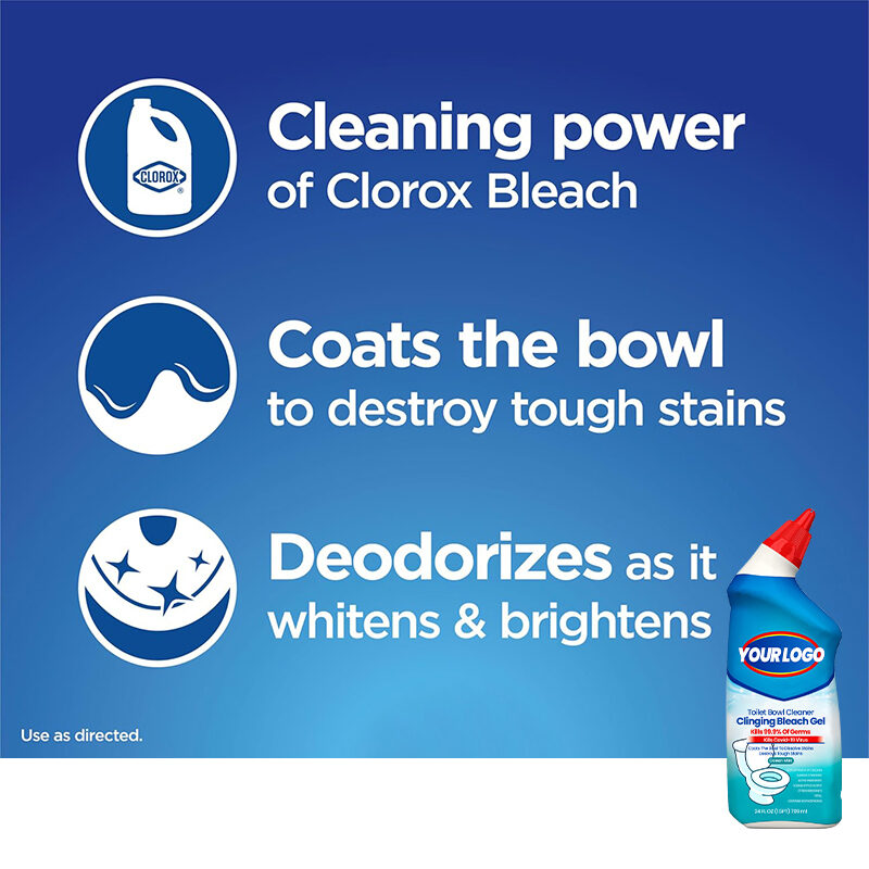 Ocean Mist Clinging Bleach Gel Disposable Toilet Bowl Cleaner for Bathroom Removes Yellow Stains Air and Odor(pic4)