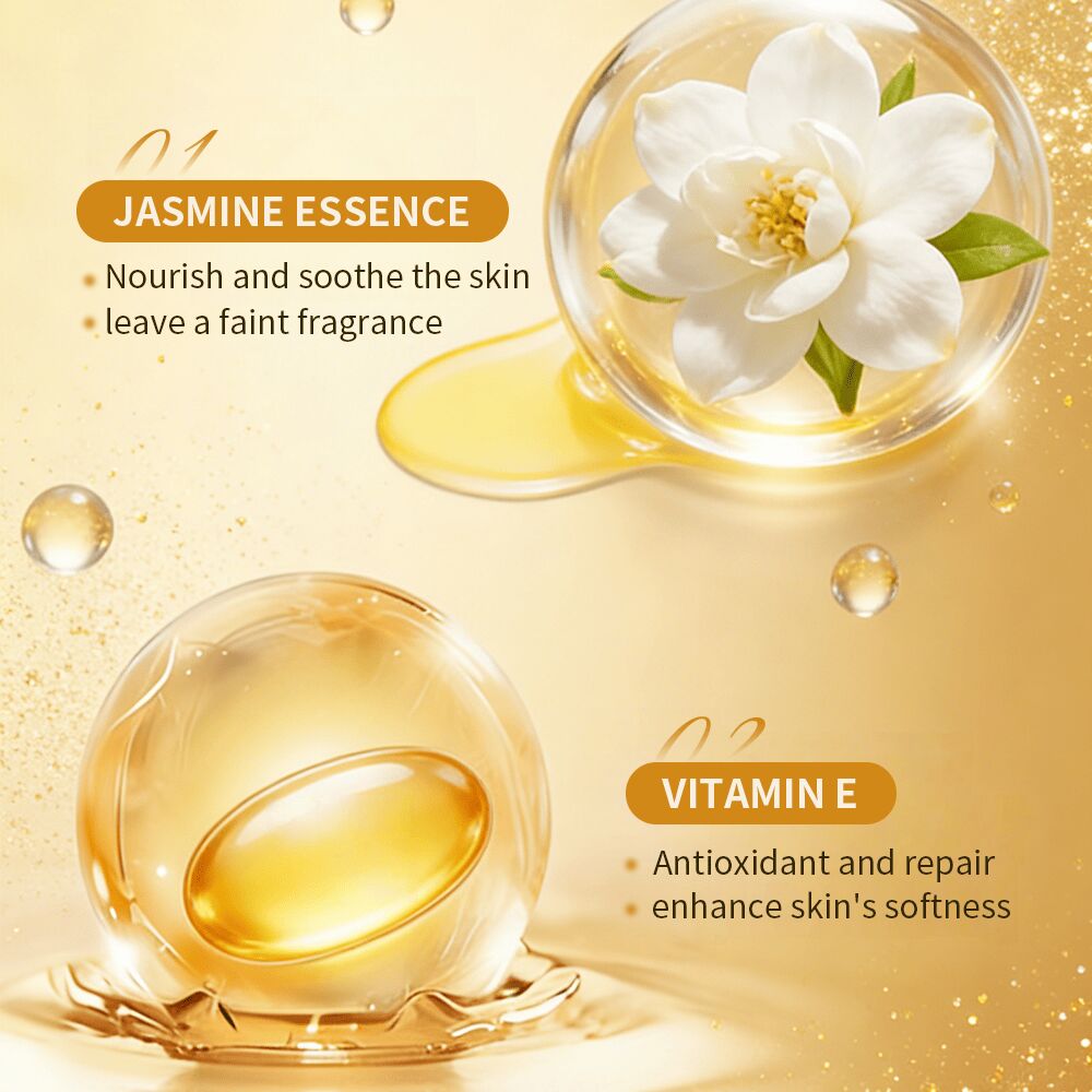 GreenLem Hot Selling Organic Jasmine Body Care Lightening Moisturizing Body Wash Flower Shower Gel(pic5)