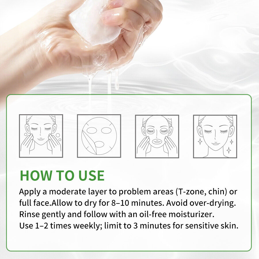 GreenLem Tea Tree Sheet Facial for Blackheads and Brightening Organic Face Peel Sachet Fragrance Free All Skin Types(pic6)