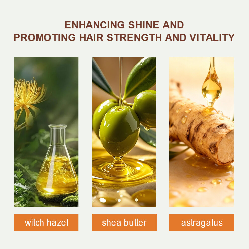 GreenLem Shea Butter Oil Cream Shampoo Organic Strengthening Nourishing Refreshing Shampoo Natural for Curly Hair(pic3)