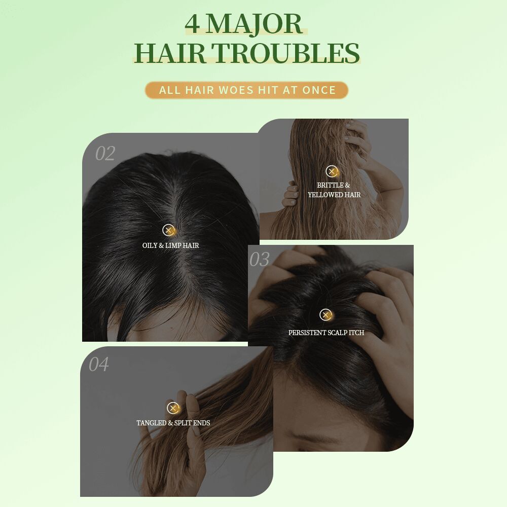GreenLem Nourishing Herbal Hair Growth Shampoo Anti-Frizz for Usman Grass Strengthening Repair Damaged Hair Concentrated(pic3)