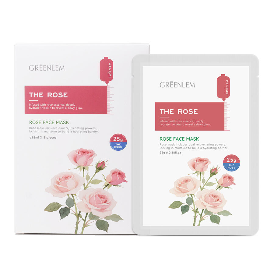 GreenLem Beauty Rose Facial Masque Peel Sheet Lightening Facial for Combination Skin Moisturizing Face(pic6)