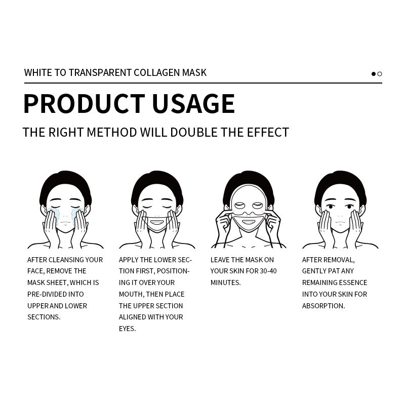 High Quality New White to Transparent Collagen Face Mask Face Tightening Anti-Aging Hyaluronic Acid Ingredients All Skin(pic7) High Quality New White to Transparent Collagen Face Mask Face Tightening Anti-Aging Hyaluronic Acid Ingredients All Skin(pic7)