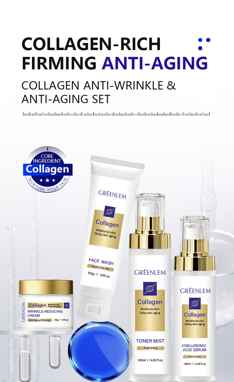 GREENLEM Factory Supply Anti Wrinkle Anti Aging Vitamin C Collagen Hyaluronic Acid Face Serum Set Firming Lifting Home Use(pic1) GREENLEM Factory Supply Anti Wrinkle Anti Aging Vitamin C Collagen Hyaluronic Acid Face Serum Set Firming Lifting Home Use(pic1)