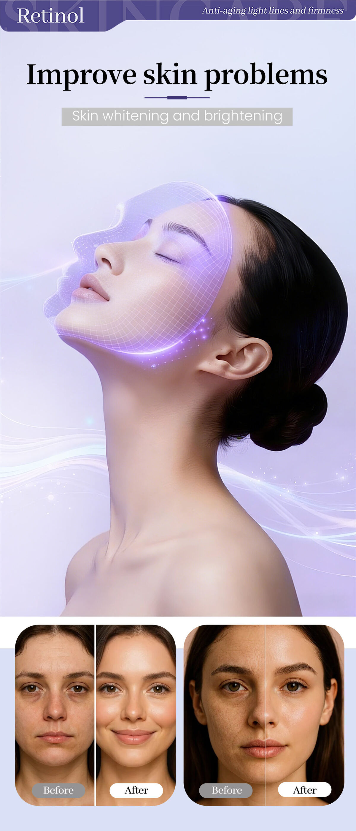 Customizable Set or Individual Items: Retinol & Peptide Kit Targeted Collagen Replenishment to Help Delay Signs of Aging(pic6)