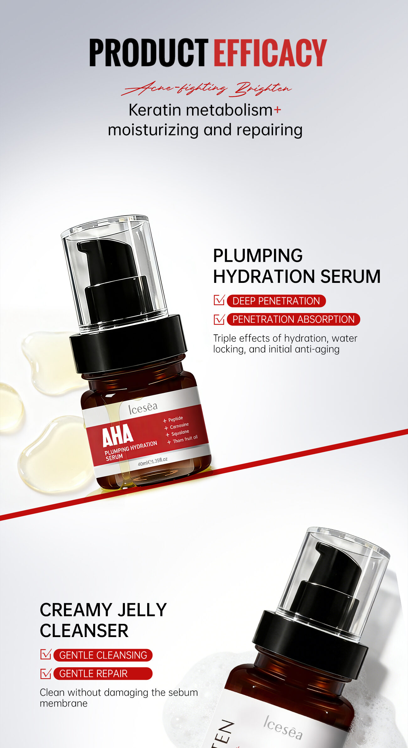 Advanced Squalane Fruit Acid Facial Treatment Set Deep Penetration Enhanced Keratin Metabolism Intense Hydration Skin Repair(pic3)