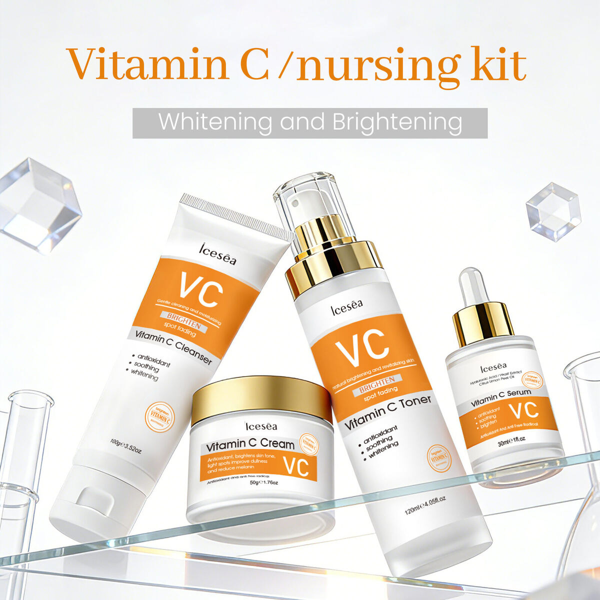 Private Label Vitamin C Skin Care Set 4-