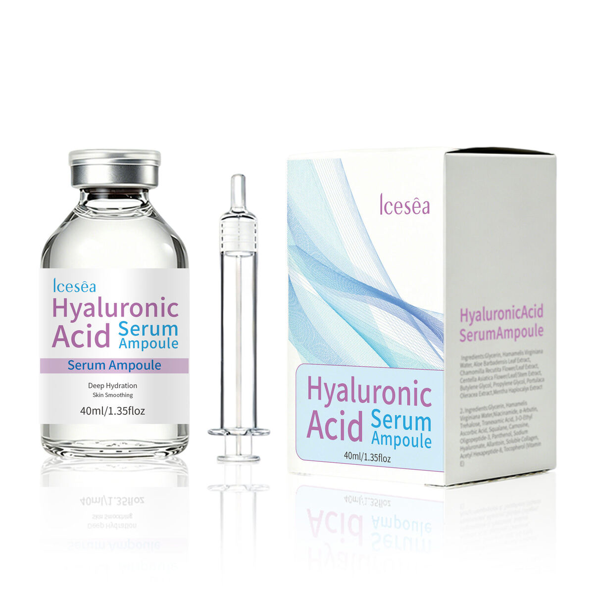 OEM Private Label Hyaluronic Acid Serum Ampoule - Deep Hydration Barrier Repair Moisturizing Skin Care Essence(pic5)