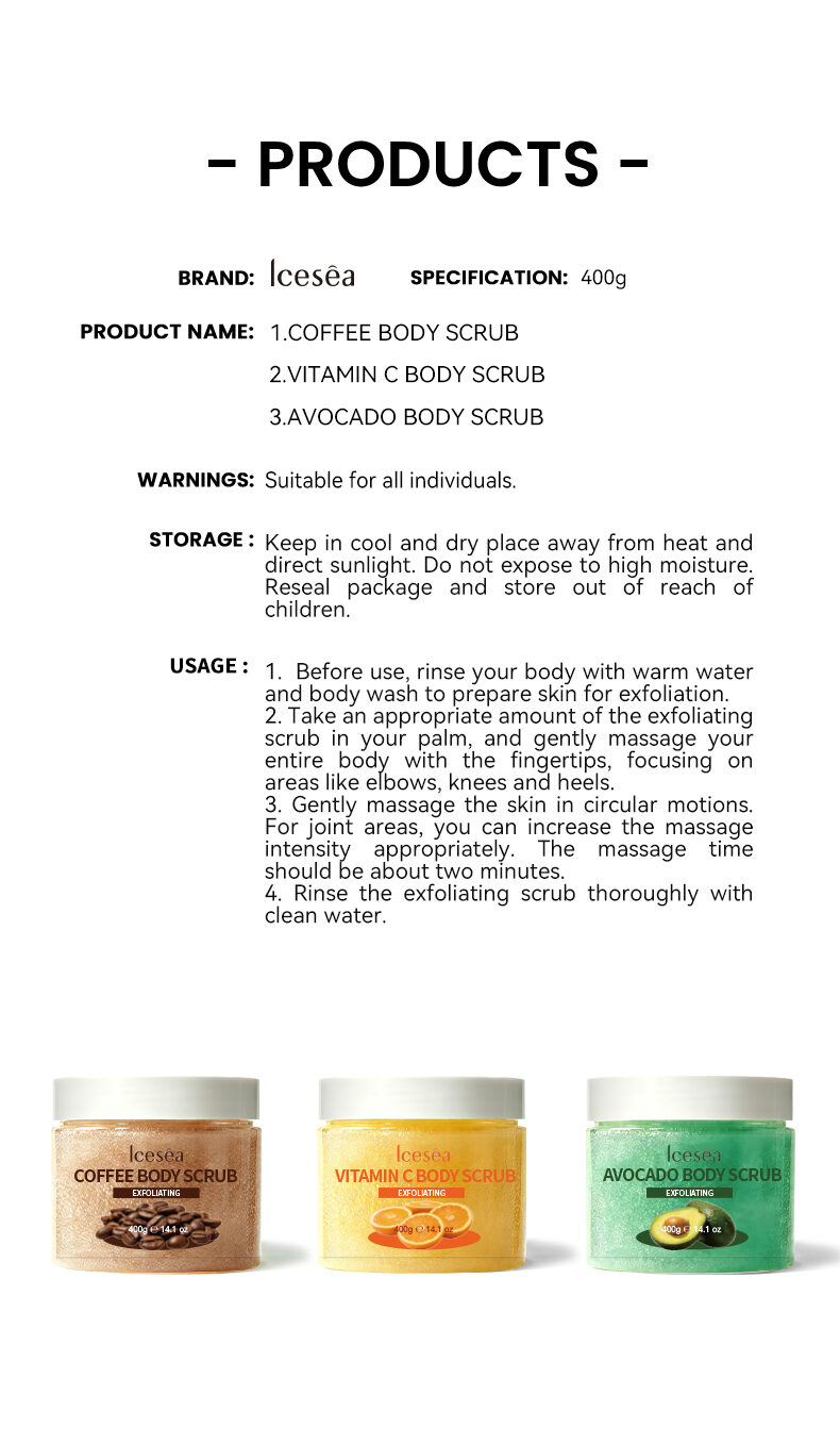 OEM/ODM Vitamin C Body Scrub Exfoliating Dead Skin Brightening Moisturizing | Private Label Wholesale Manufacturer(pic5)