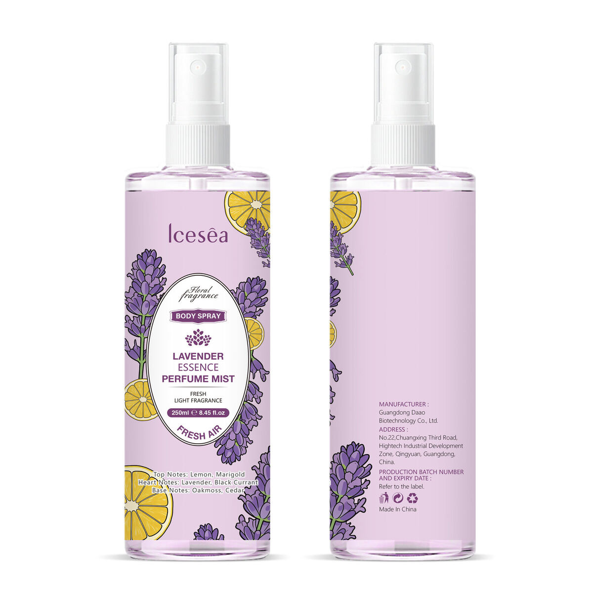 OEM Lavender Fragrance Spray Body Mist S
