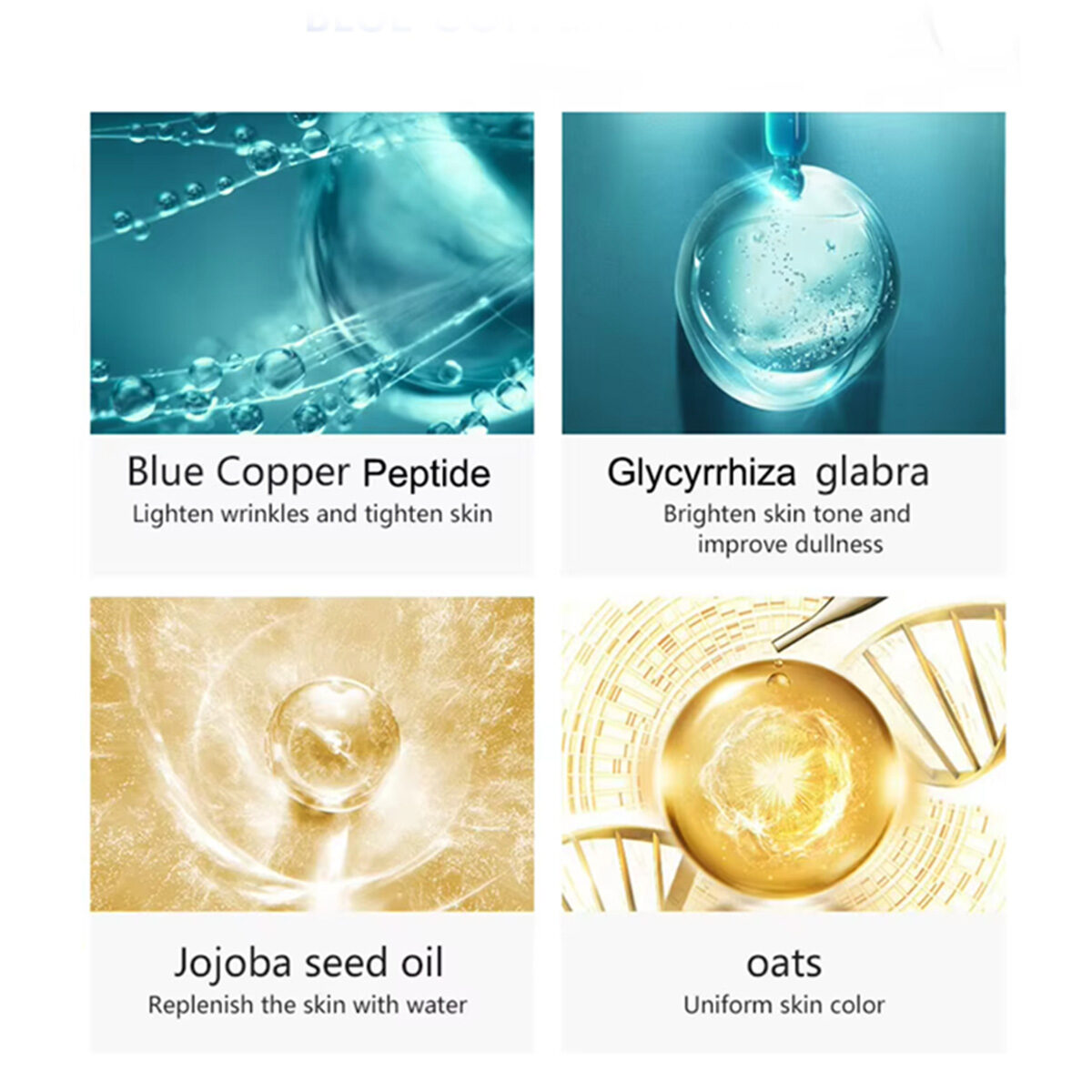 Private Label Copper Peptide 2 in 1 Face Set Lotion + Toner Blemish Prone Skin Repairing Pore Minimizer OEM Manufacturer(pic4)