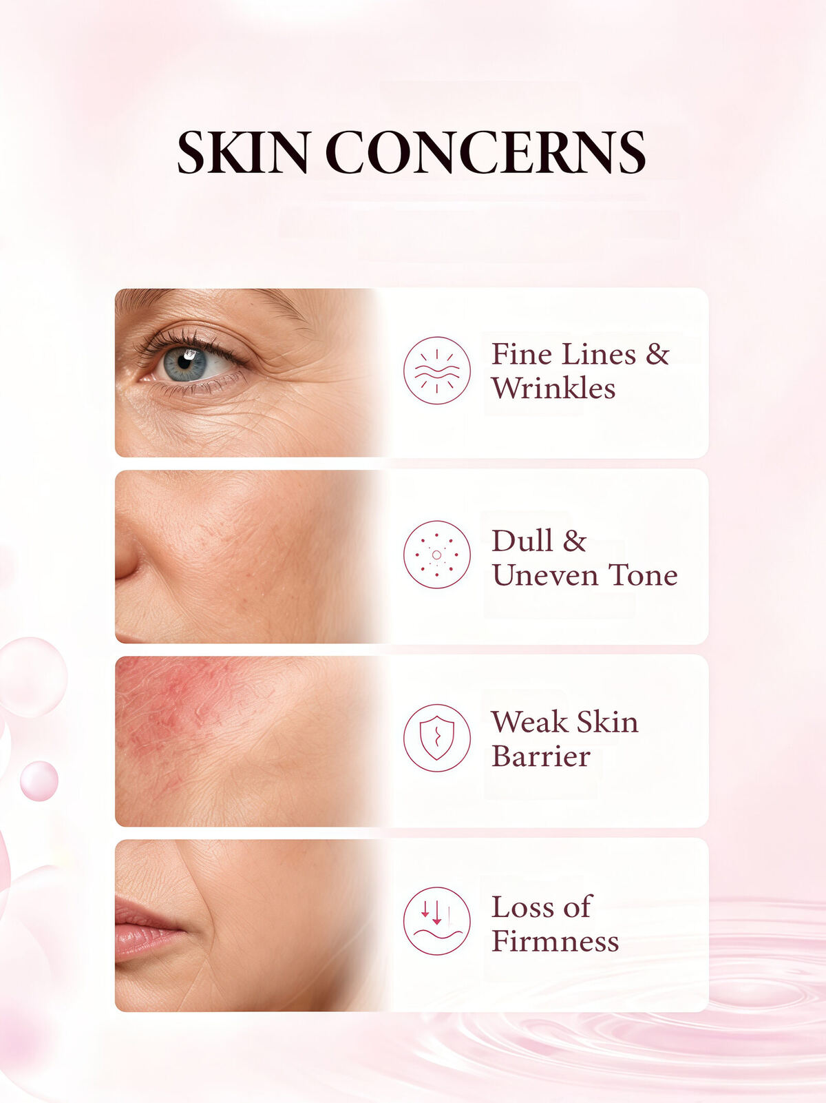 Private Label Niacinamide Peptide Complex Face Serum Anti Aging Anti Wrinkle Firming Moisturizer for All Skin Types OEM(pic2)