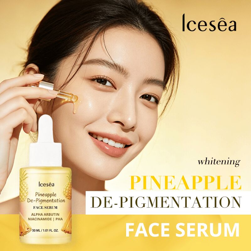 Icesea OEM Pineapple De-Pigmentation Serum, Brightening Face Serum with Alpha Arbutin & Niacinamide(pic1)