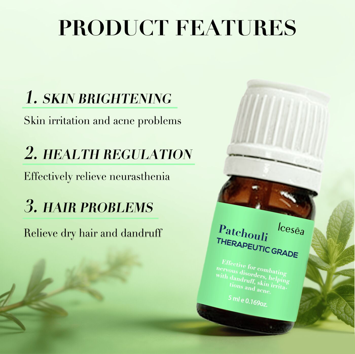 Private Label Patchouli Essential Oil 100% Pure Natural Patchouli Alcohol Bulnesene Aromatherapy Skin Care OEM(pic3)