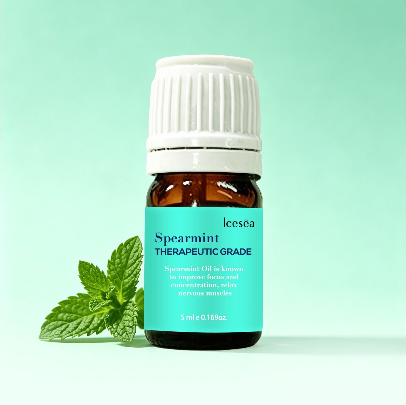 OEM ODM Pure Spearmint Essential Oil 5ml Fresh Mint Scent Calm Tense Body Improve Concentration Home(pic5)