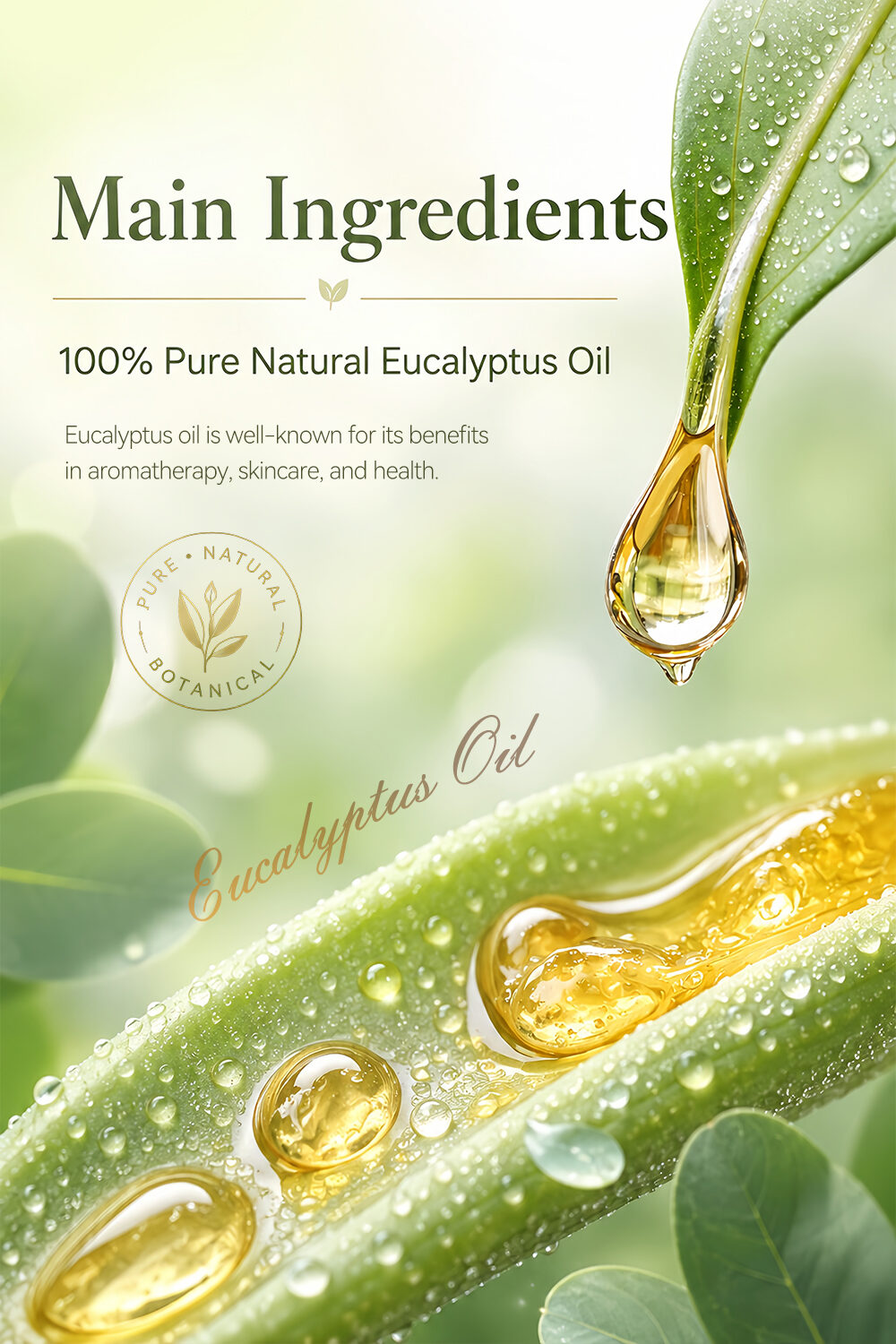Wholesale PrivateLabel Manufacturer OEM ODMEucalyptus Essential Oil Cold Pressed Therapeutic Grade 100% Pure Natural(pic4)