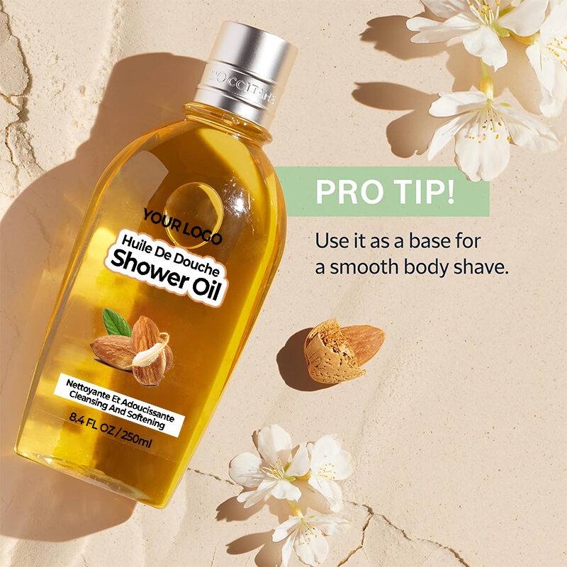 GreenLem Organic Sweet Almond Oil Gel Body Wash with Deep Cleansing & Exfoliating Long-Lasting Fragrance for Private Label(pic4)